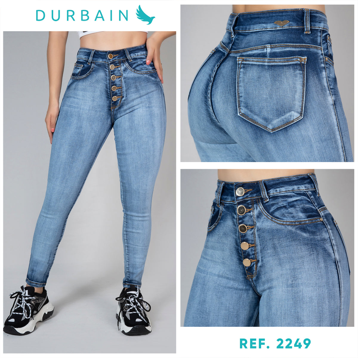 Ref: J2249  JEAN TELA STRECH PUSH UP