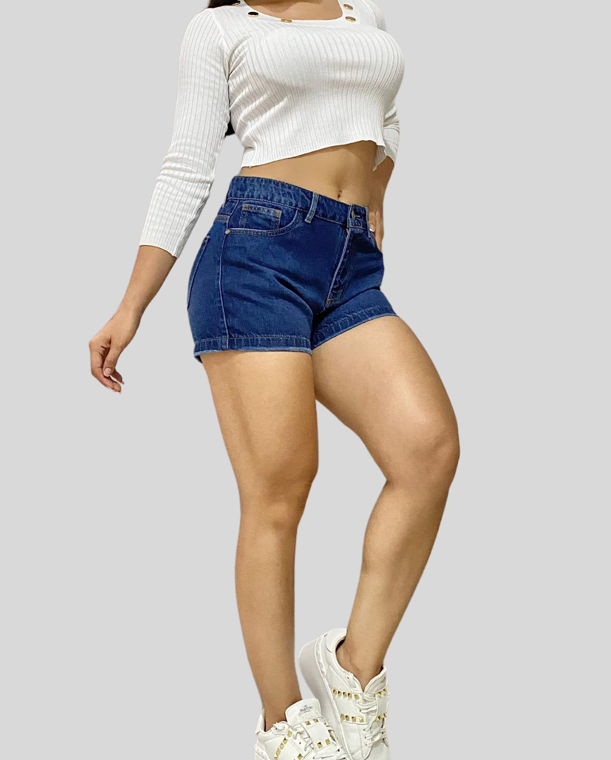 Ref: SD-3340 short rígido, color azul medio