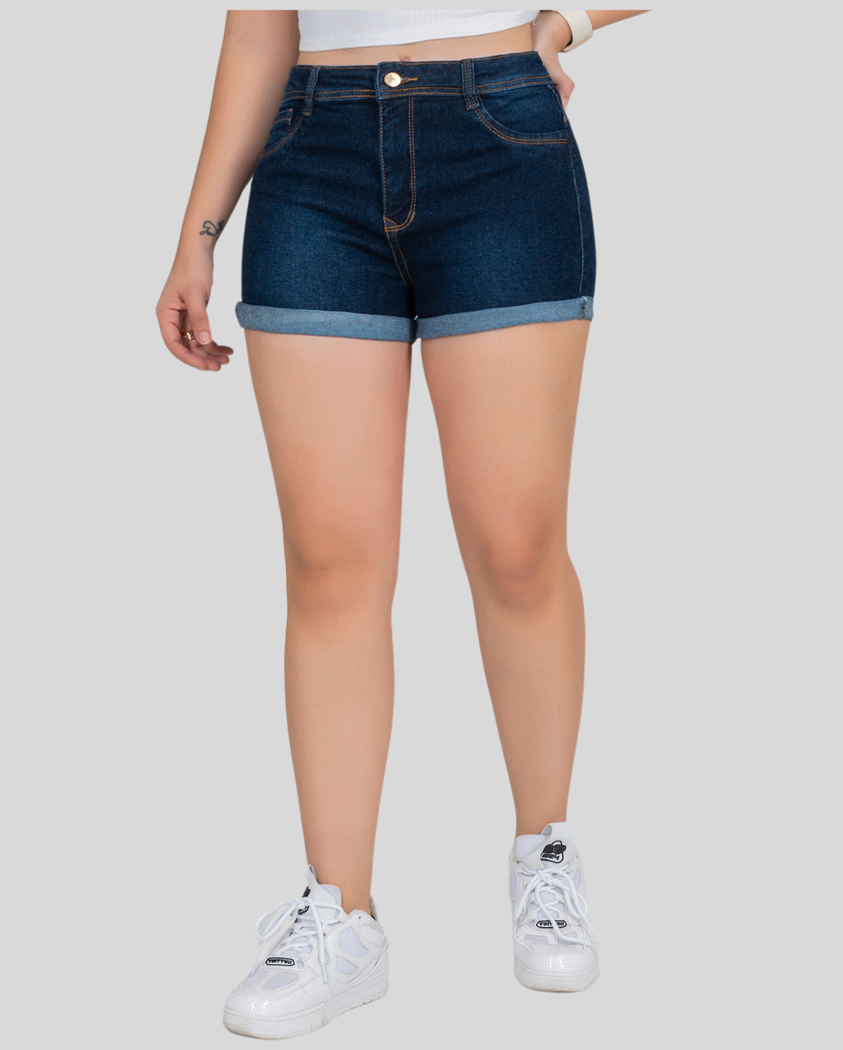Ref: SD-3392 short rígido, color azul oscuro