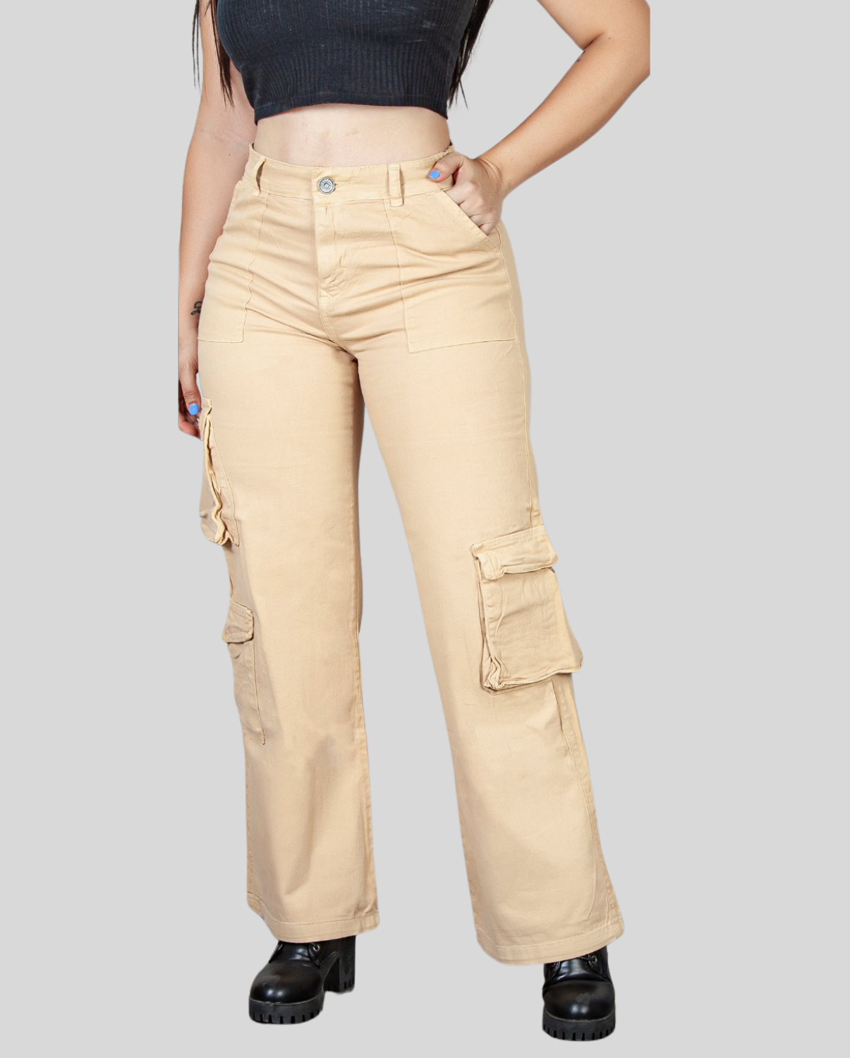 Ref: JC0017  pantalón Cargo en strech.