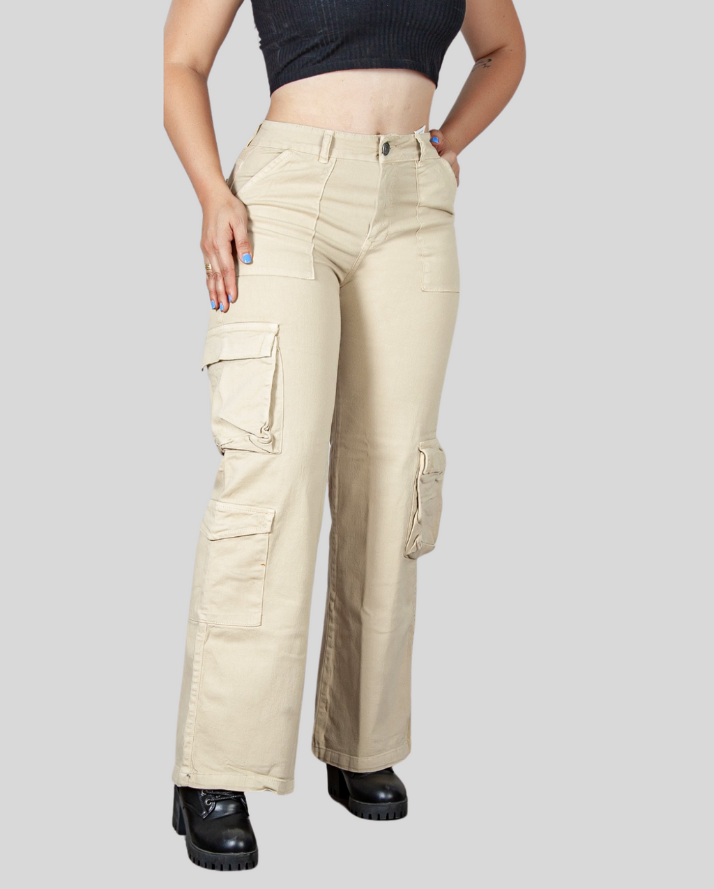 Ref: JC0015 Pantalón Cargo en stretch