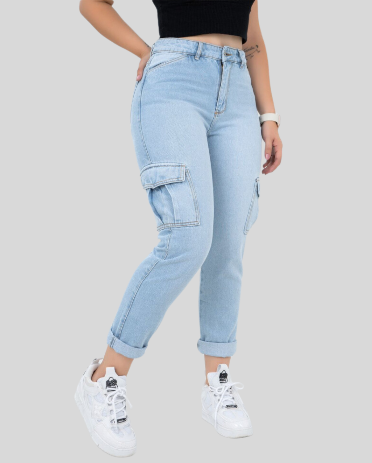 Ref: JR-0003 Pantalón Cargo Rigido