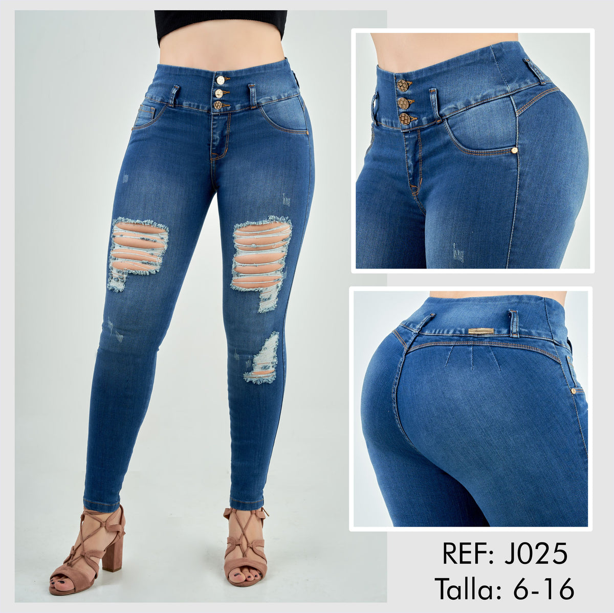 Ref: J025 JEAN TELA STRECH PUSH UP