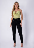 J2283 SKINNY STRETCH NEGRO TACHE