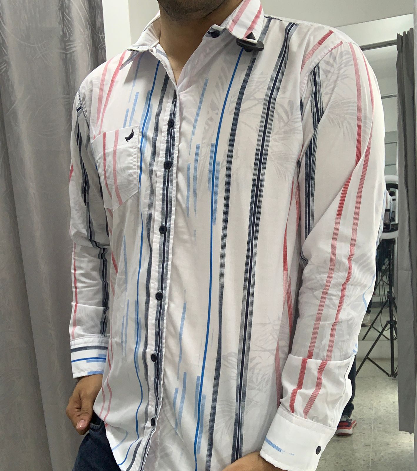 REF: MLCAM063 Camisa para caballero, elaborada en tela pique, cómoda y fresca